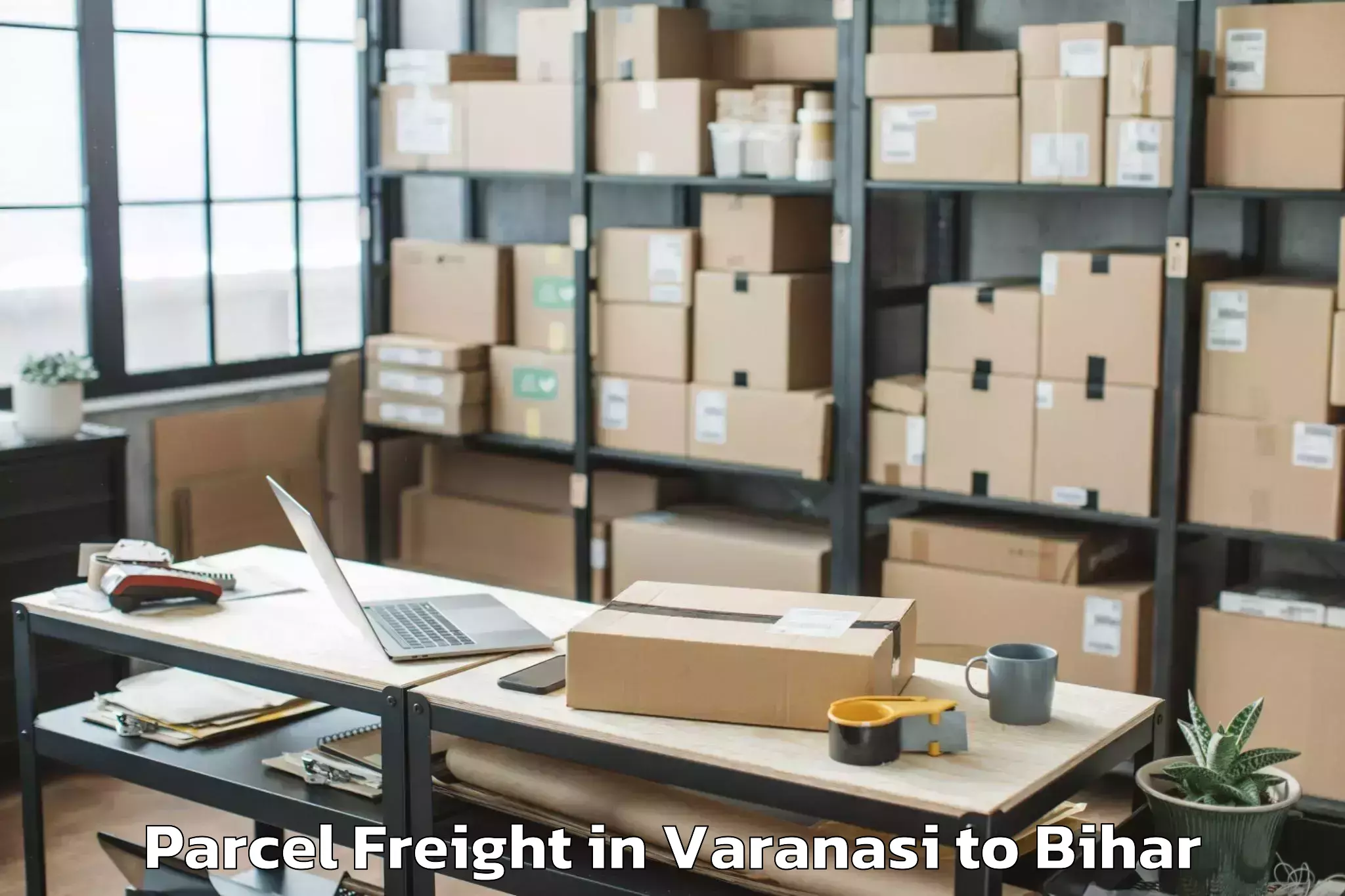 Get Varanasi to Sikta Parcel Freight